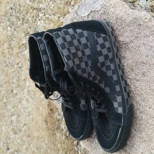 Van Checkered High Top Sneakers Sz 11